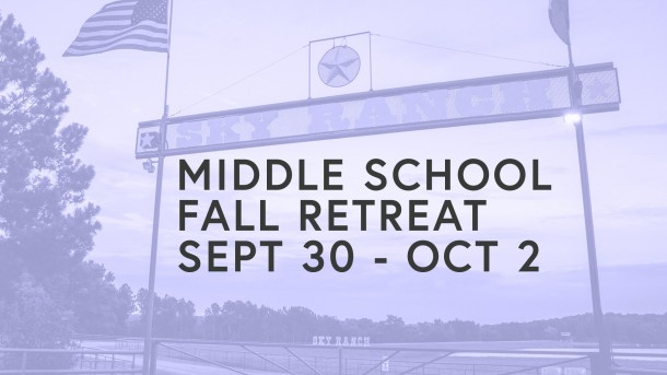 Middle School Fall Retreat 2022